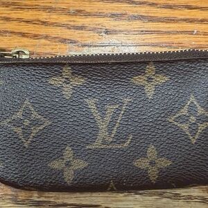 Louis Vuitton Brown and Tan Monogram Pouch